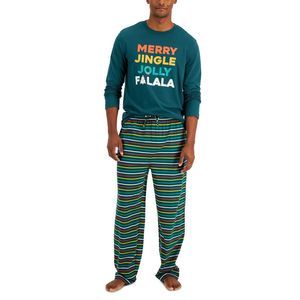 Family Pajamas Mens Matching Merry Jingle Mix It Family Pajama Set,Small
